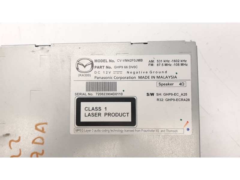 Recambio de sistema navegacion gps para mazda cx-5 2.2 turbodiesel cat referencia OEM IAM CVVM42F0JMB  