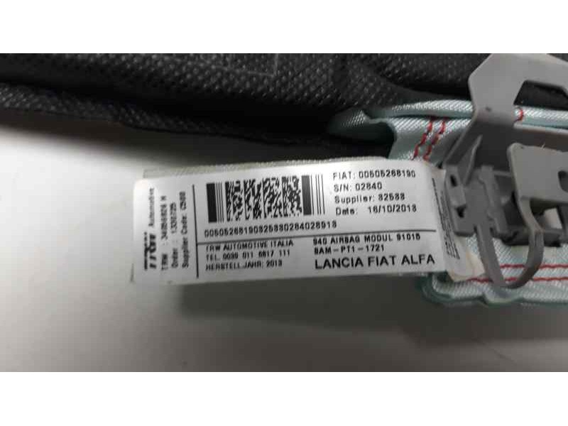 Recambio de airbag cortina delantero derecho para alfa romeo giulietta (191) distinctive referencia OEM IAM 00505268190  