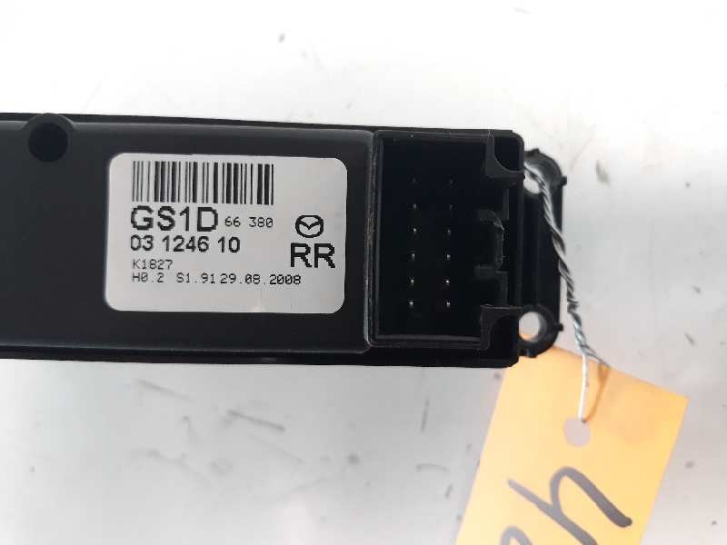 Recambio de mando elevalunas trasero derecho para mazda 6 kombi (gh) 2.0 crtd 140cv active sw referencia OEM IAM GS1D66380 03124