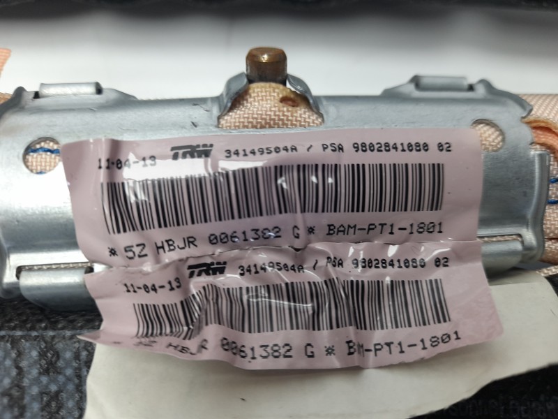 Recambio de airbag cortina delantero izquierdo para citroen ds3 design referencia OEM IAM 9802841080  