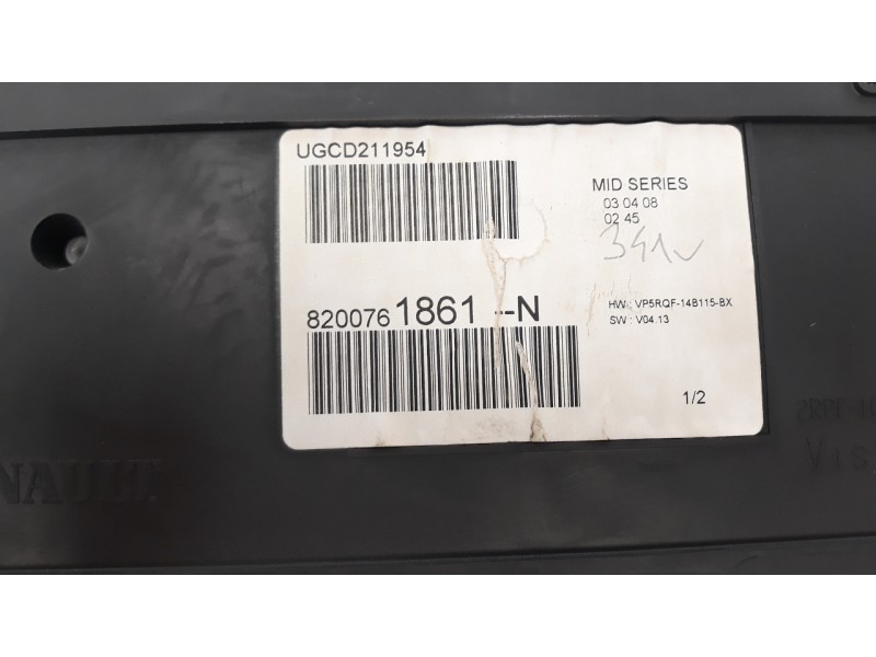 Recambio de cuadro instrumentos para renault clio iii 1.5 dci diesel cat referencia OEM IAM 8200761861  
