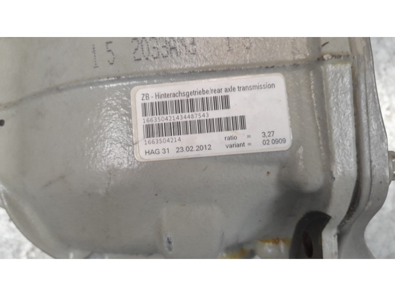 Recambio de diferencial trasero para mercedes-benz clase m (w166) ml 250 bluetec (166.004) referencia OEM IAM 1663504214  