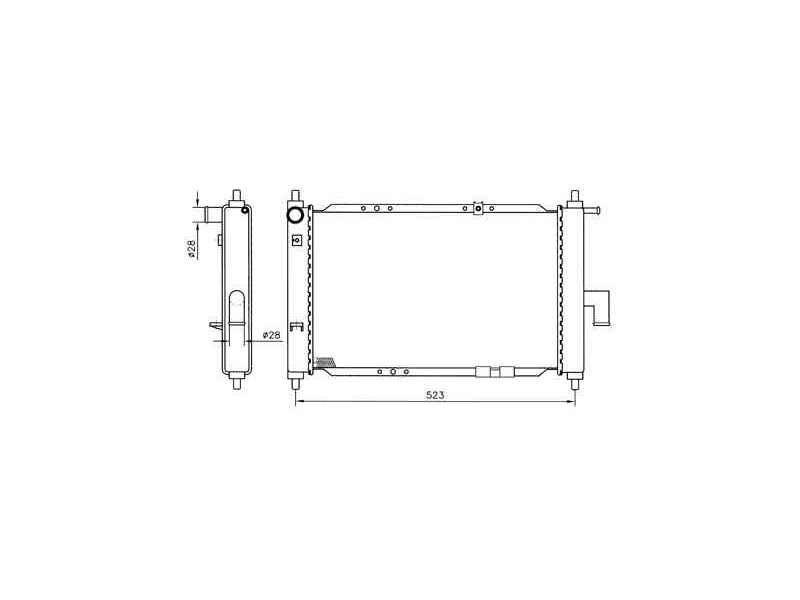 Recambio de radiador agua para daewoo matiz 0.8 cat referencia OEM IAM 96322941 53375 