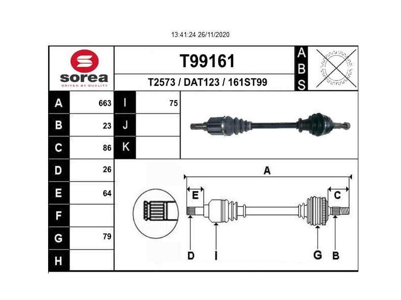Recambio de transmision delantera izquierda para dacia sandero ambiance referencia OEM IAM 391014946R  T99161