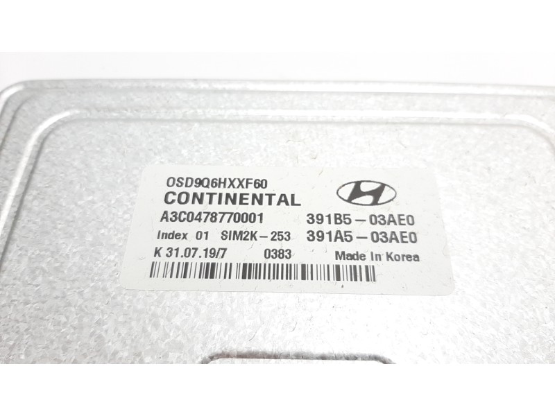 Recambio de centralita motor uce para hyundai kona referencia OEM IAM 391B503AE0 A3C0478770001 