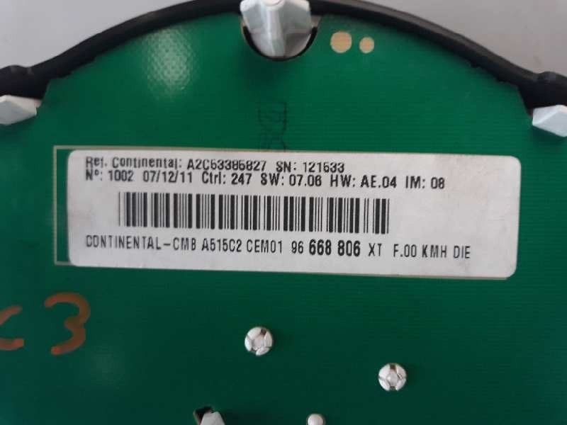 Recambio de cuadro instrumentos para citroen c3 collection referencia OEM IAM 96668806XT  