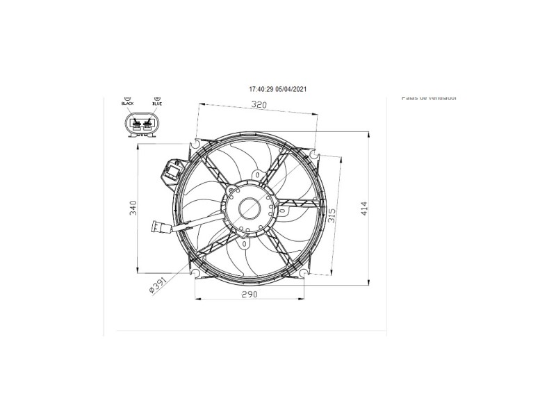 Recambio de electroventilador para renault scenic iii 1.5 dci diesel referencia OEM IAM 214812415R 47965 