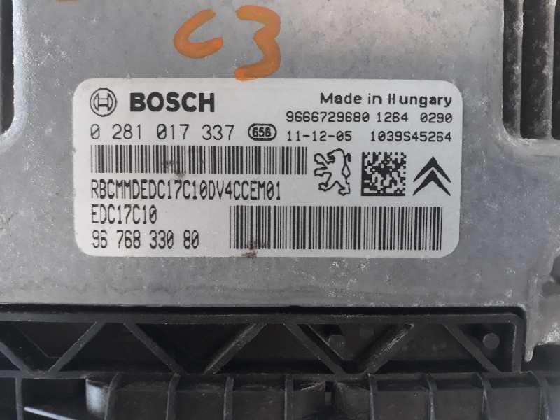 Recambio de centralita motor uce para citroen c3 collection referencia OEM IAM 9676833080 0281017337 
