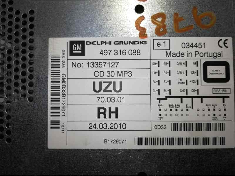 Recambio de sistema audio / radio cd para opel corsa d cmon referencia OEM IAM 497316088  