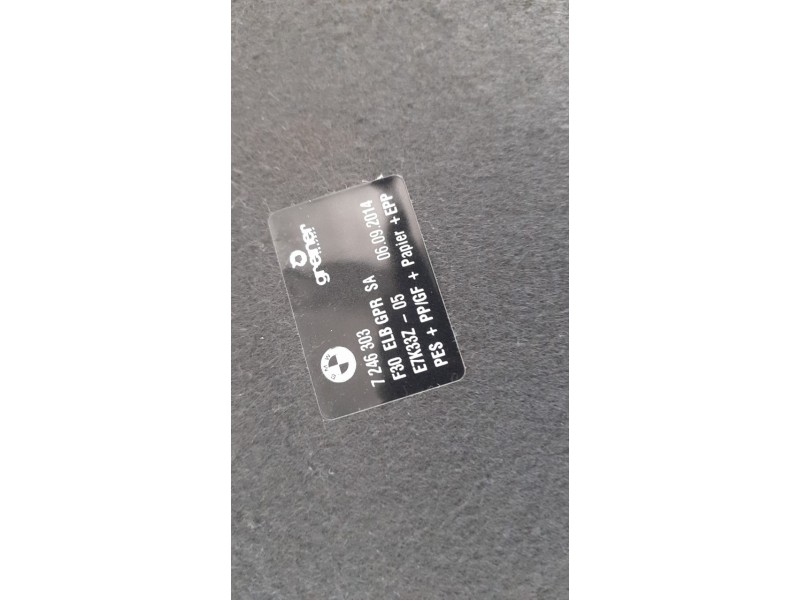 Recambio de bandeja trasera para bmw serie 3 lim. (f30) 2.0 turbodiesel referencia OEM IAM 7246303  