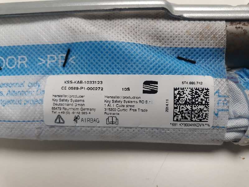 Recambio de airbag cortina delantero derecho para seat leon st (5f8) reference plus referencia OEM IAM 5F4880742  