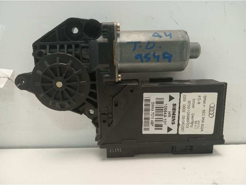 Recambio de motor elevalunas trasero derecho para audi a4 berlina (8e) 1.9 tdi (96kw) referencia OEM IAM 8E0959802A 0130821766 5