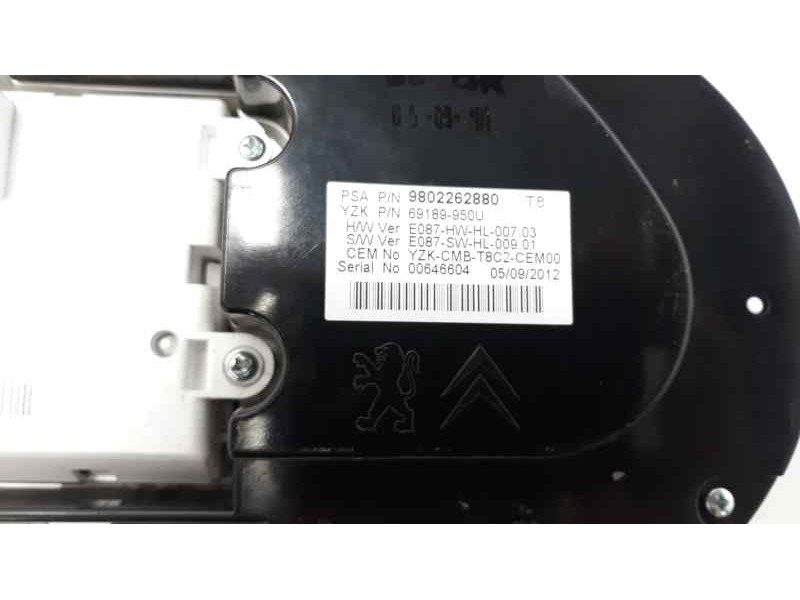 Recambio de cuadro instrumentos para peugeot 5008 allure referencia OEM IAM 9802262880 9677785180 
