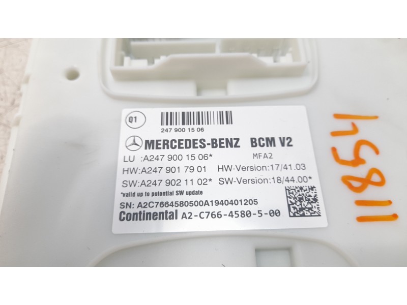 Recambio de caja reles / fusibles para mercedes-benz clase a (bm 177) a 180 d (177.003) referencia OEM IAM A2479001506 A24790179