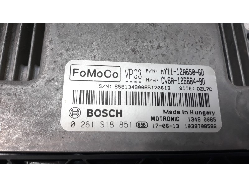 Recambio de centralita motor uce para ford b-max 1.0 ecoboost cat referencia OEM IAM 0261S18851  