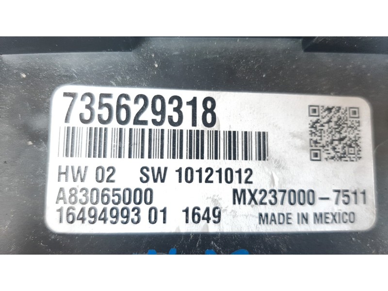 Recambio de mando climatizador para fiat nuova 500 (150) 1.2 cat referencia OEM IAM 735629318  