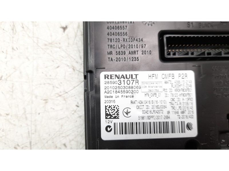 Recambio de modulo electronico para dacia duster ii prestige referencia OEM IAM 285903107R  