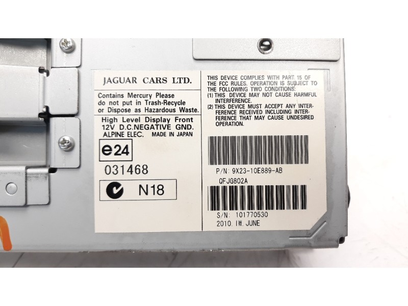 Recambio de pantalla multifuncion para jaguar xf 3.0 v6 diesel cat referencia OEM IAM 9X2310E889AB  