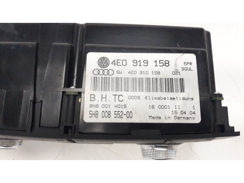 Recambio de mando climatizador para audi a8 (4e2) 3.0 v6 24v tdi referencia OEM IAM 4E0919158  
