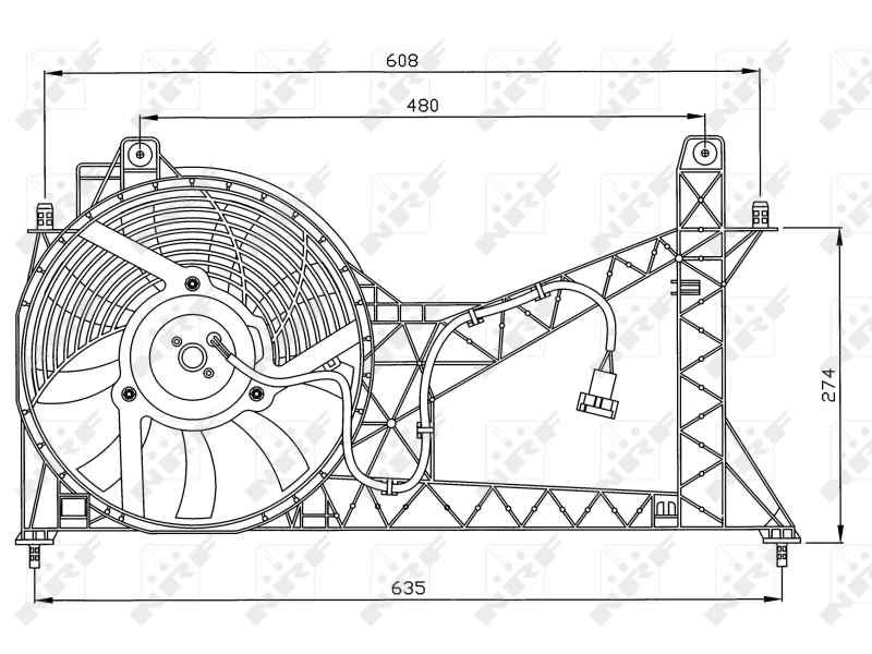 Recambio de electroventilador para mg rover serie 25 (rf) 2.0 idt cat referencia OEM IAM PGF106870 47065 