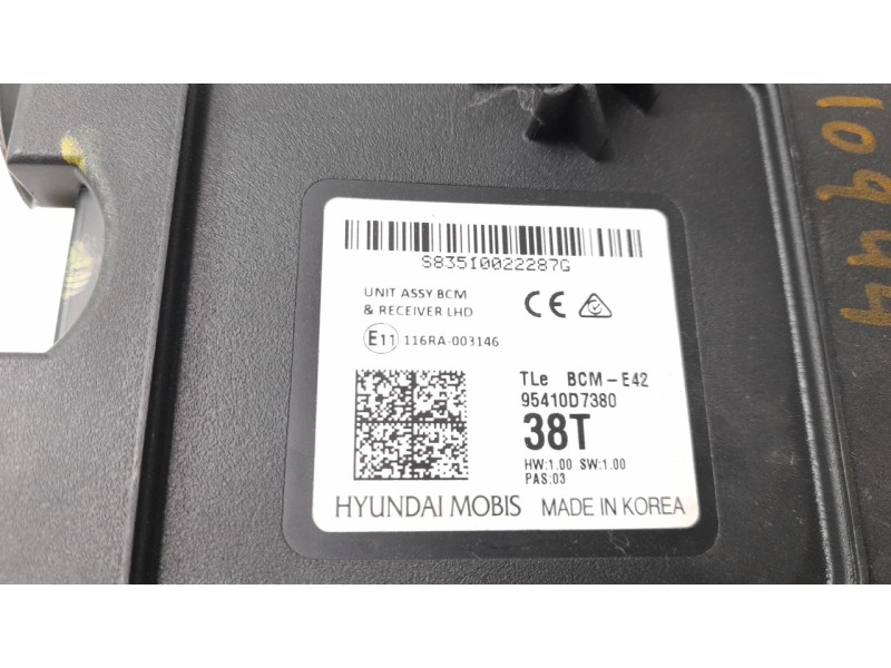 Recambio de modulo electronico para hyundai tucson 1.6 cat referencia OEM IAM 95410D7380 S83510022287G 