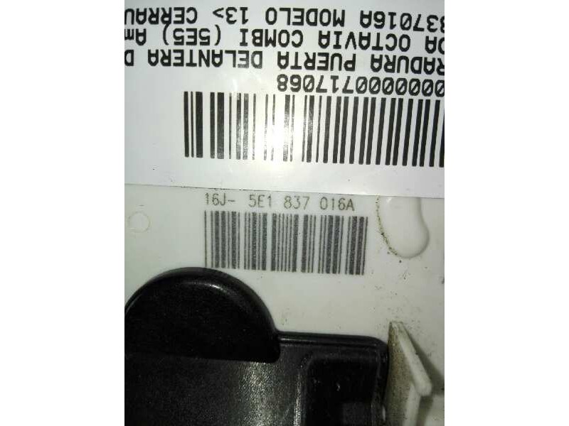 Recambio de cerradura puerta delantera derecha para skoda octavia combi (5e5) ambition referencia OEM IAM 5E1837016A  