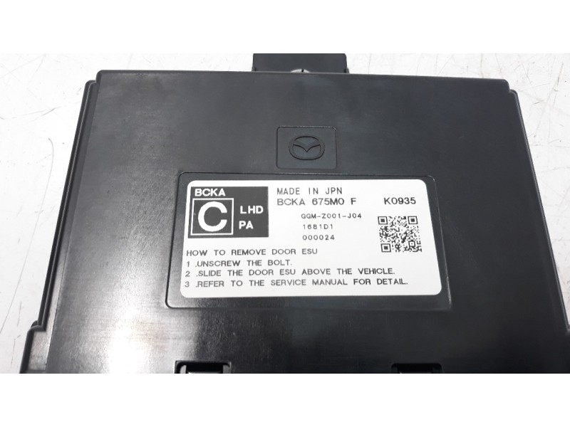 Recambio de modulo confort para mazda 3 berlina (bp) referencia OEM IAM BCKA675M0F GGMZ0001J04 
