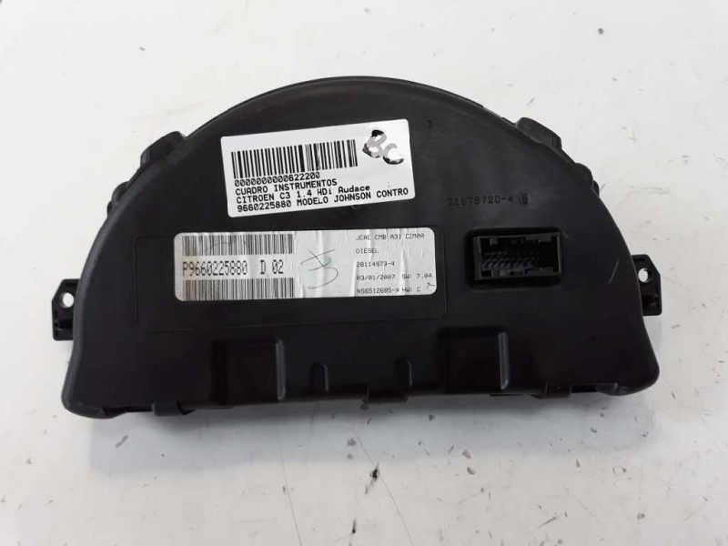 Recambio de cuadro instrumentos para citroen c3 1.4 hdi audace referencia OEM IAM 9660225880  