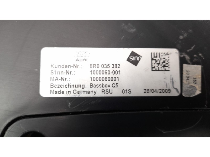 Recambio de sistema audio / radio cd para audi q5 (8r) 3.0 v6 24v tdi referencia OEM IAM 8R0035382  