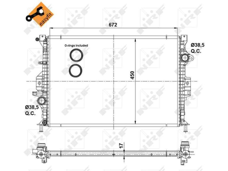 Recambio de radiador agua para ford s-max (ca1) titanium (03.2010) referencia OEM IAM 6G918005DB 53737 