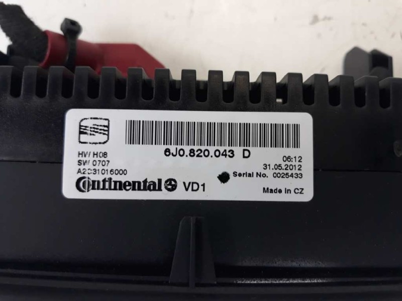 Recambio de mando climatizador para seat ibiza (6j5) stylance / style referencia OEM IAM 6J0820043D  