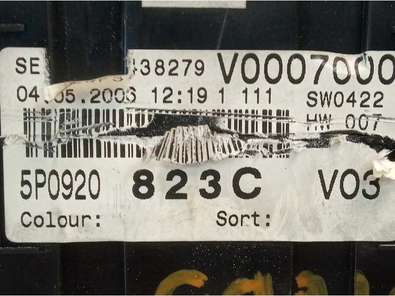 Recambio de cuadro instrumentos para seat toledo (5p2) sport referencia OEM IAM 5P0920823C 110080280010 
