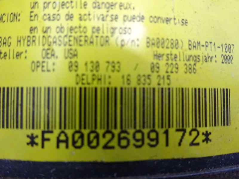 Recambio de airbag delantero izquierdo para opel corsa c elegance referencia OEM IAM 09130793 FA002699172 16835215