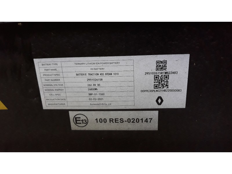 Recambio de bateria para dacia spring electric comfort referencia OEM IAM 295102615R  