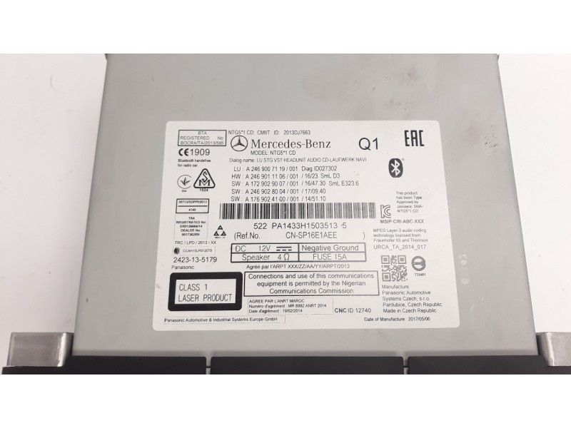 Recambio de sistema navegacion gps para mercedes-benz clase a (w176) 2.1 cdi cat referencia OEM IAM A2469008314  