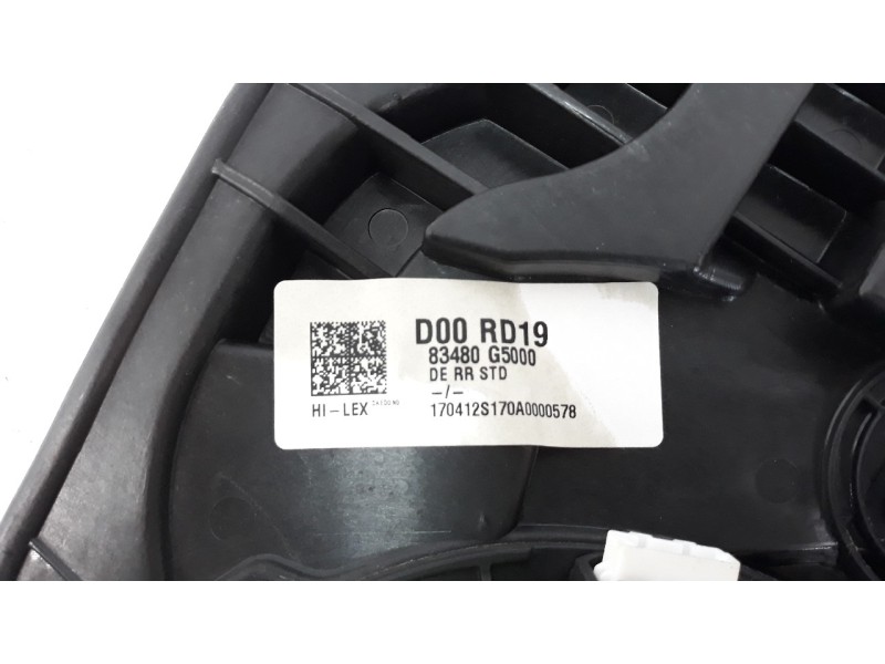 Recambio de elevalunas trasero izquierdo para kia niro referencia OEM IAM 83480G5000  
