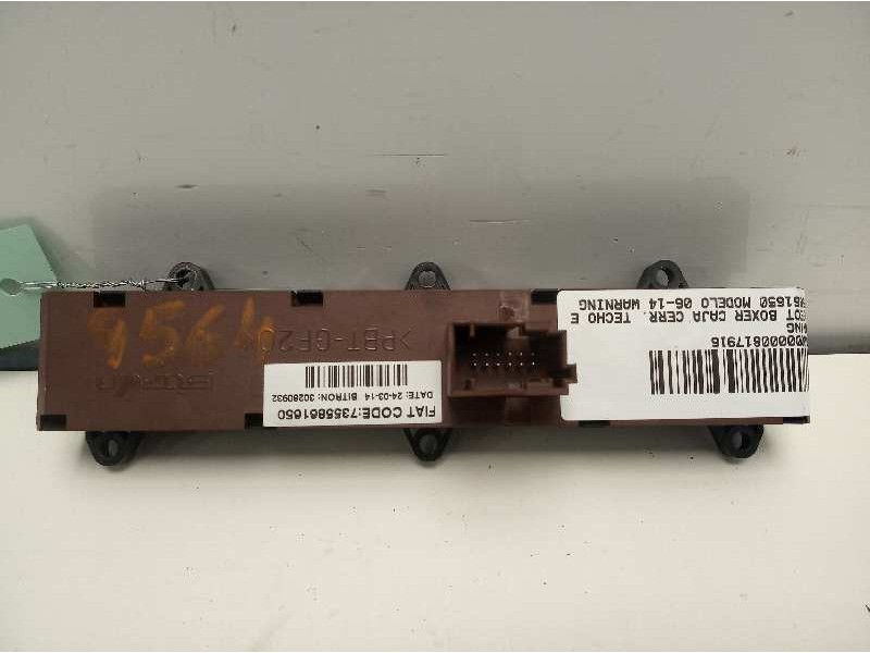 Recambio de warning para peugeot boxer caja cerr. techo elevado (bat.3450)(335)(2007 =>) hdi (335) referencia OEM IAM 7355861650