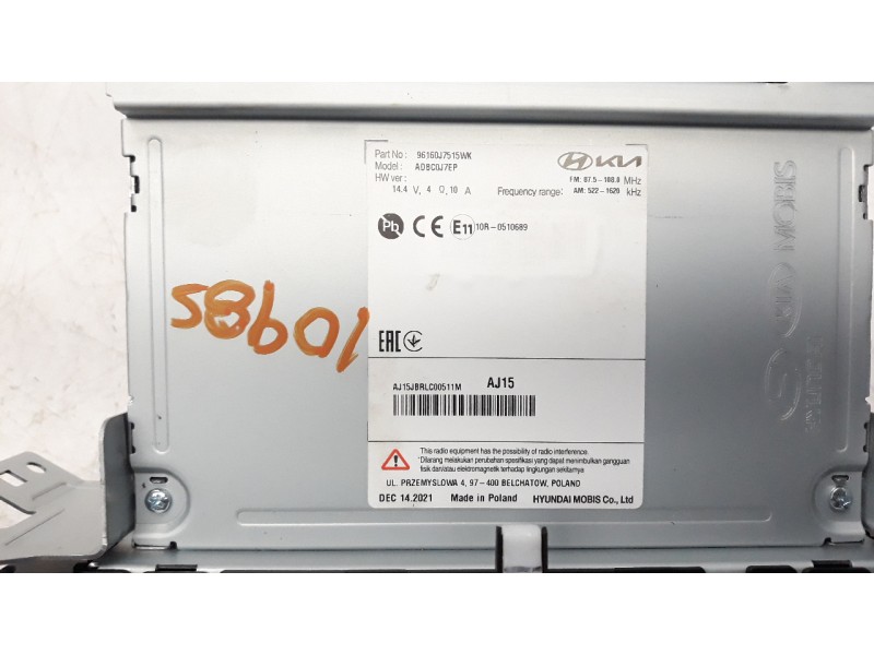 Recambio de sistema navegacion gps para kia xceed 1.0 tgdi cat referencia OEM IAM 96160J7515WK  