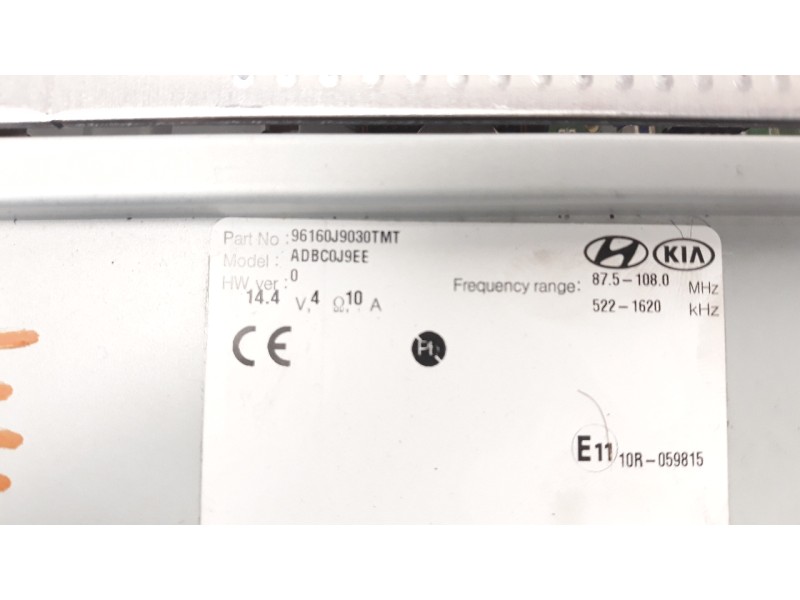 Recambio de sistema audio / radio cd para hyundai kona 1.0 tgdi cat referencia OEM IAM 96160J9030TMT  
