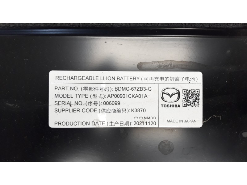 Recambio de bateria para mazda 3 berlina (bp) referencia OEM IAM BDMC67ZB3G  