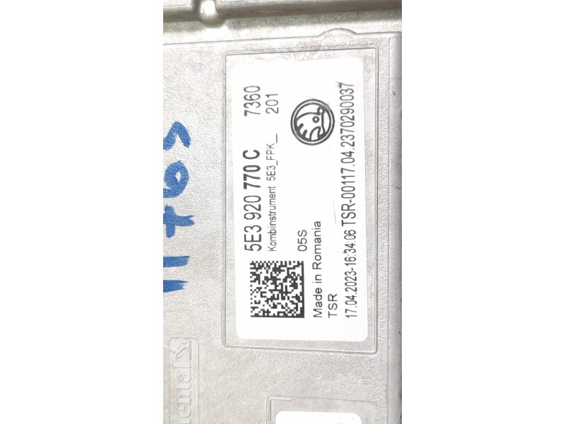 Recambio de cuadro instrumentos para skoda octavia lim. (nx3) ambition referencia OEM IAM 5E3920770C  