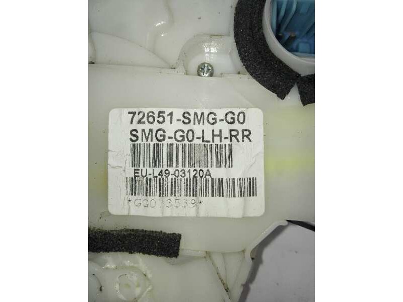 Recambio de cerradura puerta trasera izquierda para honda civic berlina 5 (fk) 1.8 comfort referencia OEM IAM 72651SMGG0  