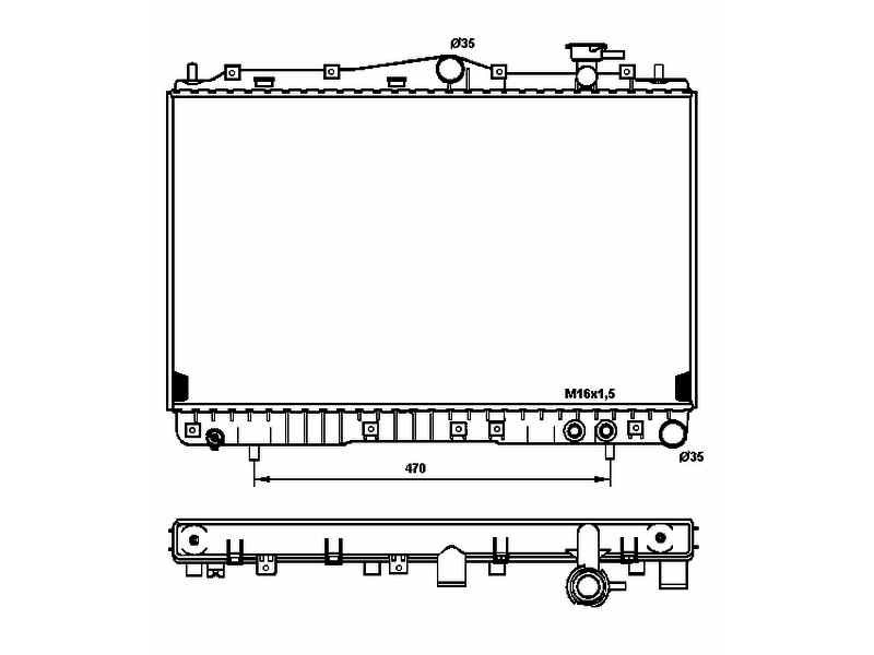 Recambio de radiador agua para hyundai sonata (y3) 2.0 cat referencia OEM IAM 2531034000 53259 