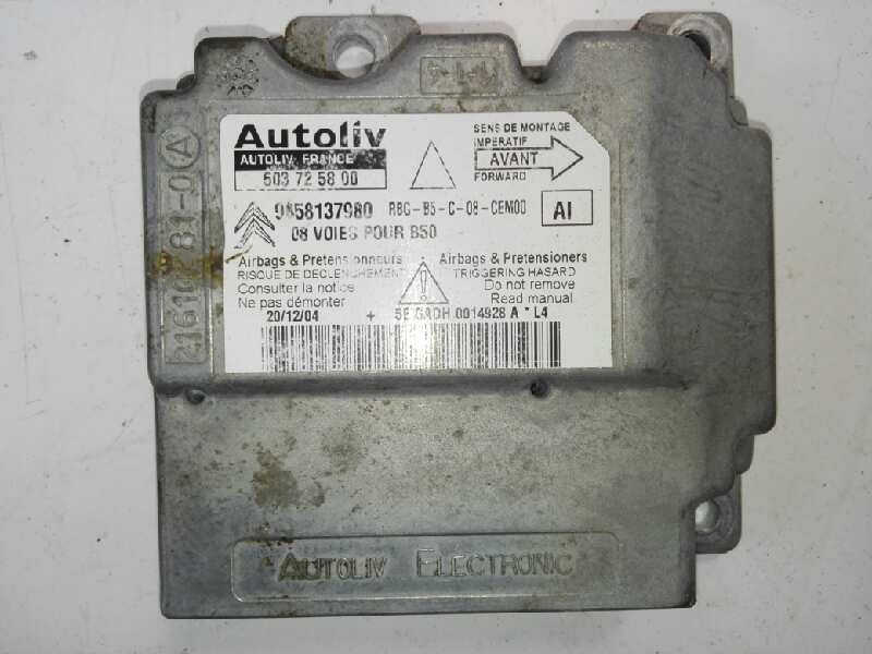 Recambio de centralita airbag para citroen c4 coupe vtr referencia OEM IAM 9658137980 603725800 