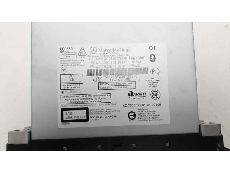 Recambio de sistema navegacion gps para mercedes-benz clase a (w176) a 180 cdi blueefficiency (176.012) referencia OEM IAM A2469