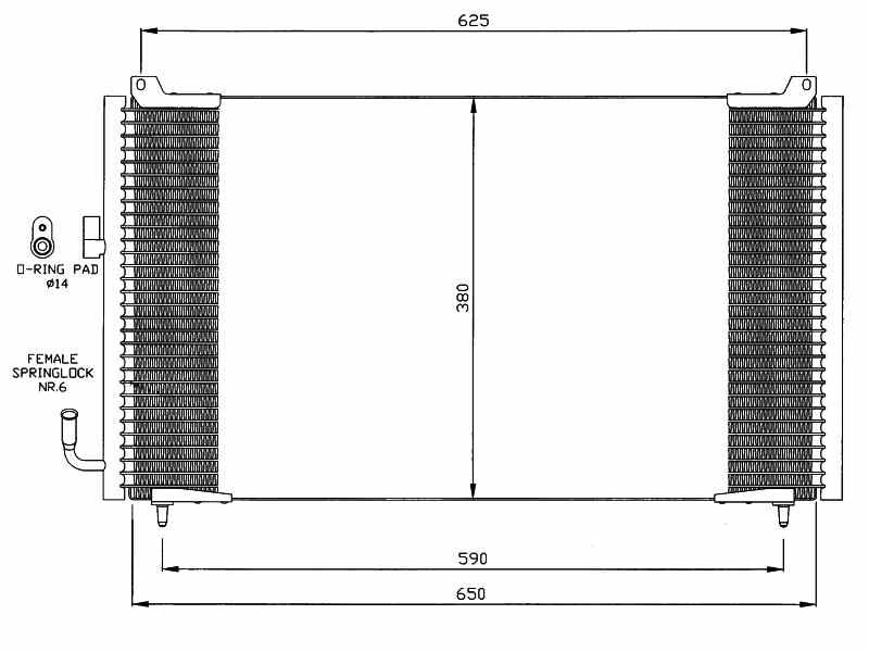 Recambio de condensador / radiador aire acondicionado para peugeot 406 berlina (s1/s2) 1.8 cat referencia OEM IAM 6453JA 35378 