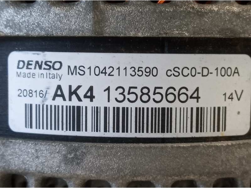 Recambio de alternador para opel corsa e edition referencia OEM IAM 13585664 ALF980404 ADAN1322