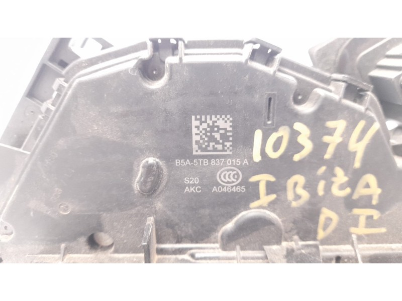 Recambio de cerradura puerta delantera izquierda para seat ibiza (kj1) 1.0 referencia OEM IAM 5TB837015A  