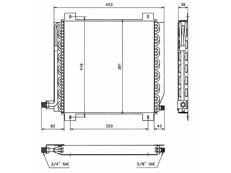Recambio de condensador / radiador aire acondicionado para renault twingo (co6) referencia OEM IAM 7700825961 35201 