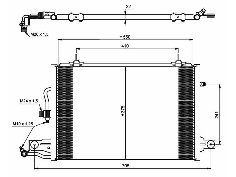 Recambio de condensador / radiador aire acondicionado para audi a6 berlina (c4) 2.5 tdi referencia OEM IAM 4A0260401AC 35031 